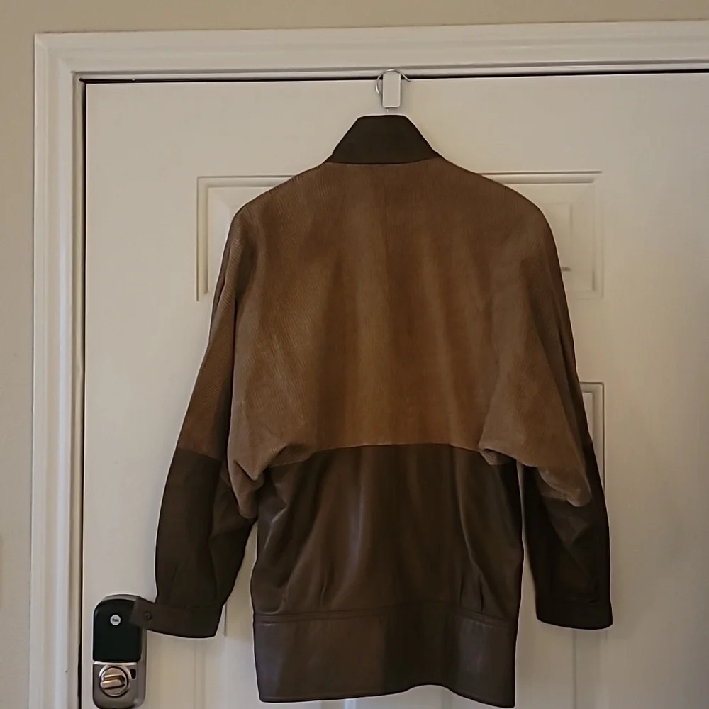 Faux Leather Brown Jacket Size Med